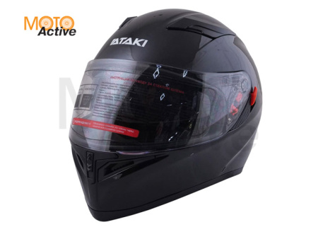 Шлем (интеграл) Ataki JK316 Solid, черный глянцевый